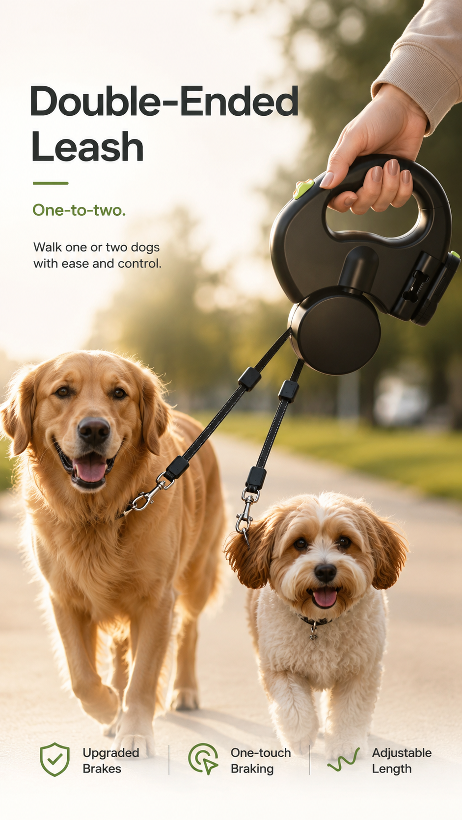 LED Retractable Dog Leash