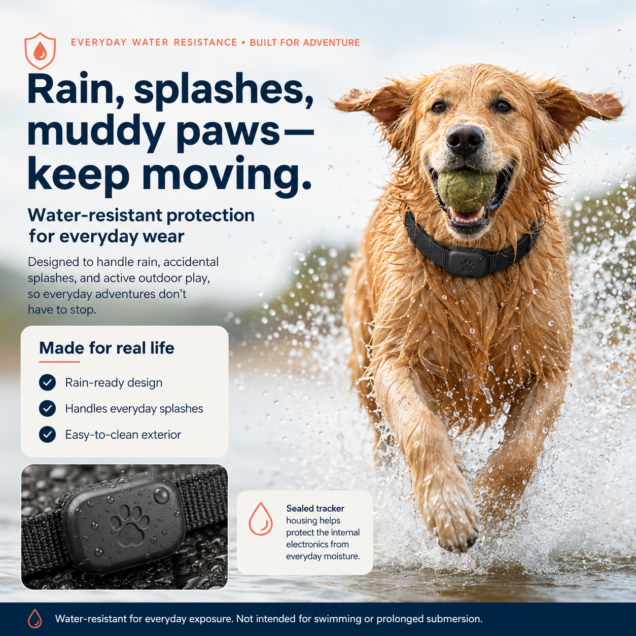 Remote Pet GPS Tracker Waterproof Real-Time Tracking Movement Alert Collar Anti-Lost Dog Cat Global Locator for Apple Find APP