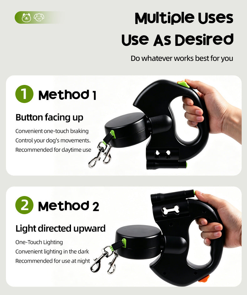 LED Retractable Dog Leash